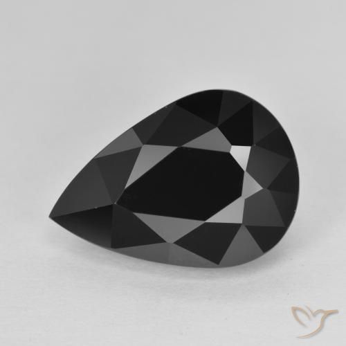 7.64ct Natural Schorl Tourmaline, Pear Shape, Opaque