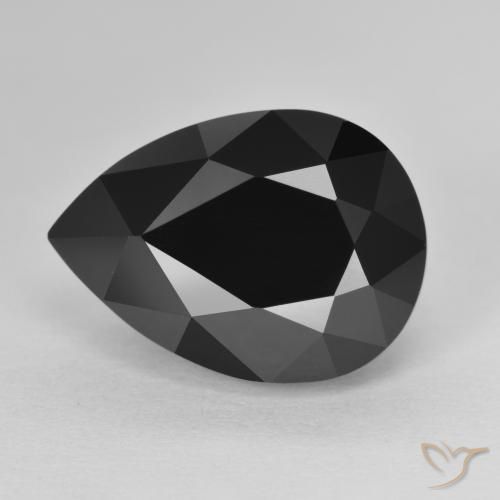 10.65ct Natural Schorl Tourmaline, Pear Shape, Opaque