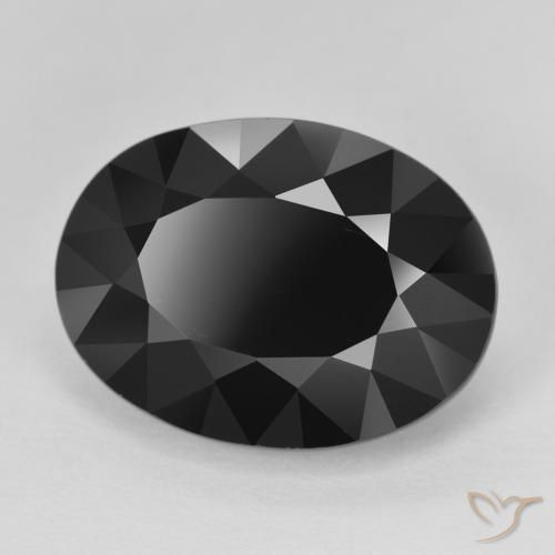 11.42 ct Black Tourmaline Stone, Natural Tourmaline in Oval Facet Shape for Sale