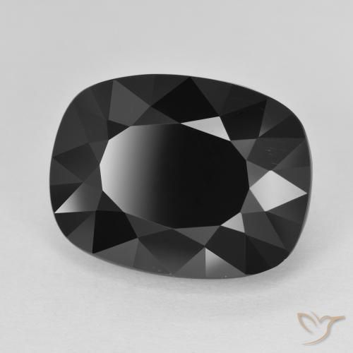 11.72 ct Black Tourmaline Stone, Natural Tourmaline in Cushion-Cut Shape for Sale