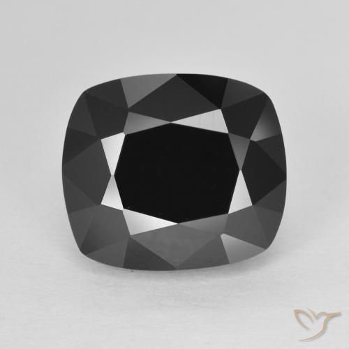 6.12ct Natural Schorl Tourmaline, Cushion, Opaque