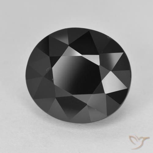10.46 ct Black Tourmaline Stone, Natural Tourmaline in Oval Facet Shape for Sale