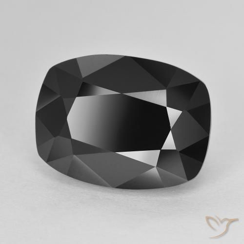 12.24 ct Black Tourmaline Stone, Natural Tourmaline in Cushion-Cut Shape for Sale