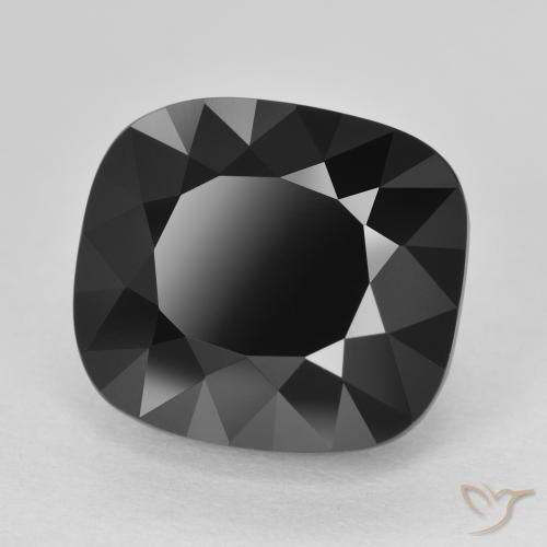 9.04 ct Black Tourmaline Stone, Natural Tourmaline in Cushion-Cut Shape for Sale