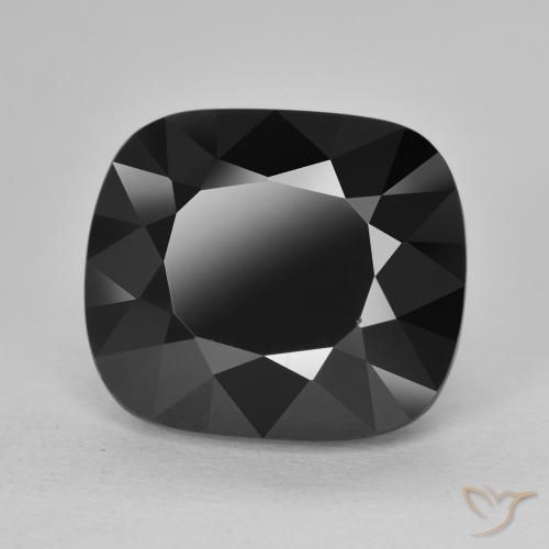 8.45 ct Black Tourmaline Stone, Natural Tourmaline in Cushion-Cut Shape for Sale
