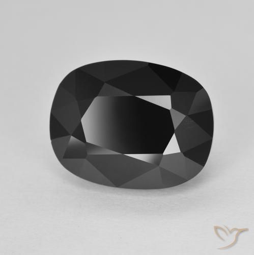 9.22 ct Black Tourmaline Stone, Natural Tourmaline in Cushion-Cut Shape for Sale