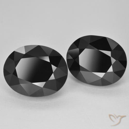 16.77 ctw Black Tourmaline Stones, Natural Tourmaline in Oval Facet Shape for Sale