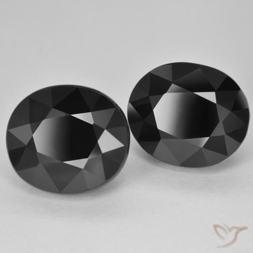 21.24 ctw Black Tourmaline Stones, Natural Tourmaline in Oval Facet Shape for Sale