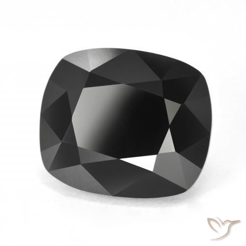 12.28 ct Black Tourmaline Stone, Natural Tourmaline in Cushion-Cut Shape for Sale