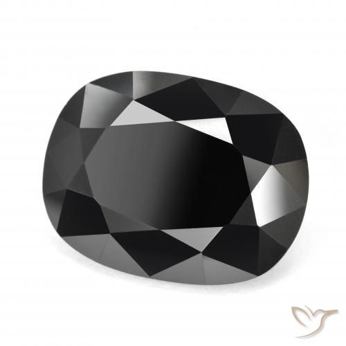 20.56 ct Black Tourmaline Stone, Natural Tourmaline in Cushion-Cut Shape for Sale