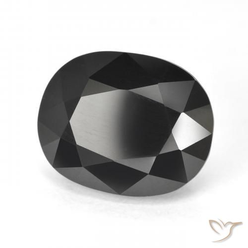 10.90 ct Black Tourmaline Stone, Natural Tourmaline in Oval Facet Shape for Sale