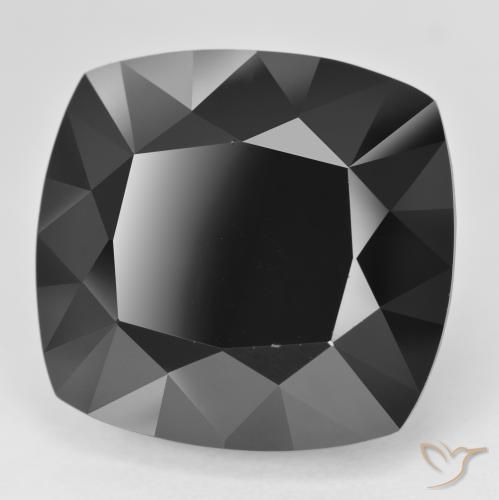 55.64 ct Black Tourmaline Stone, Natural Tourmaline in Cushion-Cut Shape for Sale