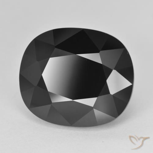 19.45 ct Black Tourmaline Stone, Natural Tourmaline in Cushion-Cut Shape for Sale