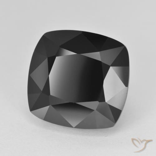 17.86 ct Black Tourmaline Stone, Natural Tourmaline in Cushion-Cut Shape for Sale