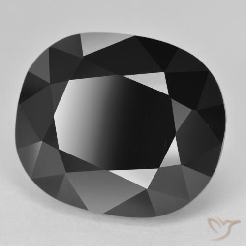 27.96 ct Black Tourmaline Stone, Natural Tourmaline in Cushion-Cut Shape for Sale