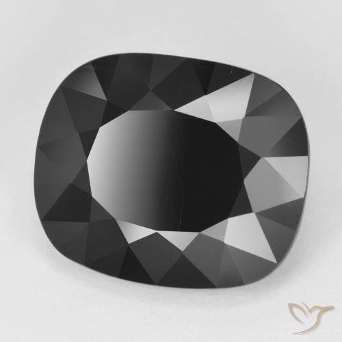 9.83 ct Black Tourmaline Stone, Natural Tourmaline in Cushion-Cut Shape for Sale