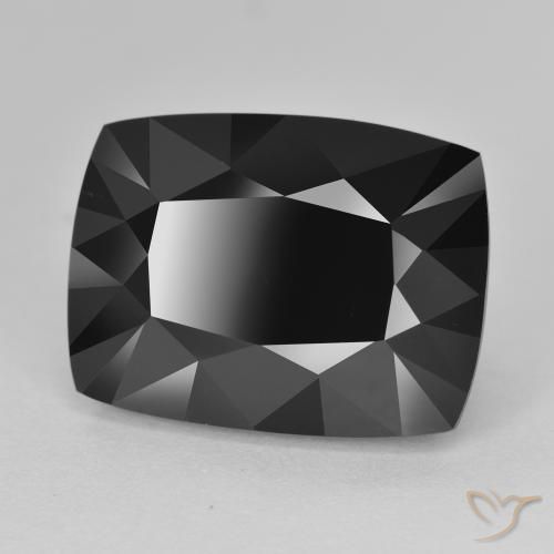 17.62 ct Black Tourmaline Stone, Natural Tourmaline in Cushion-Cut Shape for Sale