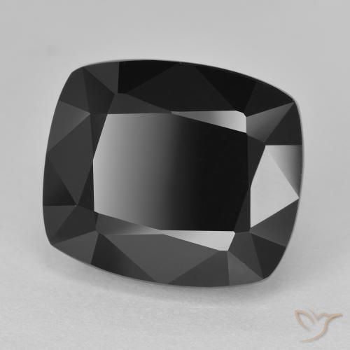 12.78 ct Black Tourmaline Stone, Natural Tourmaline in Cushion-Cut Shape for Sale