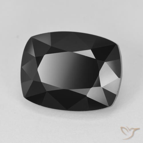 8.62 ct Black Tourmaline Stone, Natural Tourmaline in Cushion-Cut Shape for Sale