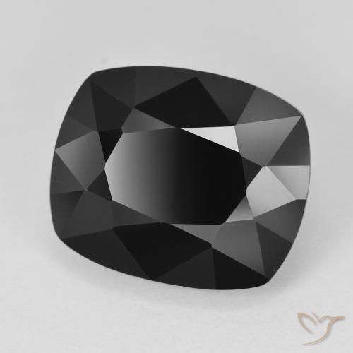 13.44 ct Black Tourmaline Stone, Natural Tourmaline in Cushion-Cut Shape for Sale