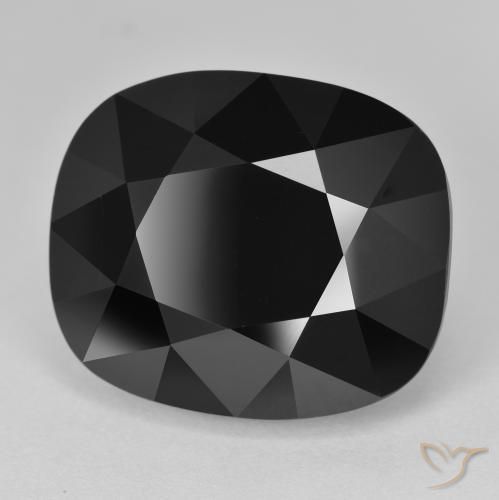 28.06 ct Black Tourmaline Stone, Natural Tourmaline in Cushion-Cut Shape for Sale