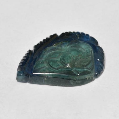 Tourmaline Gemstone in 20.7 x 15.7 mm Size for Sale, Tourmaline Stone in Medium Blue Green Color