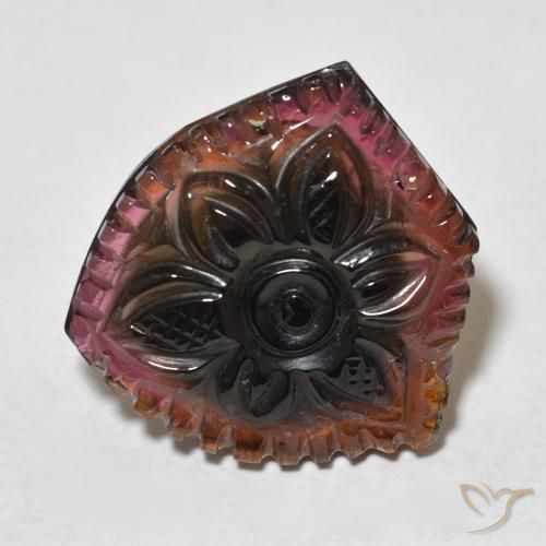 19.89ct Natural Multicolor Tourmaline, Flower Cut, Transparent