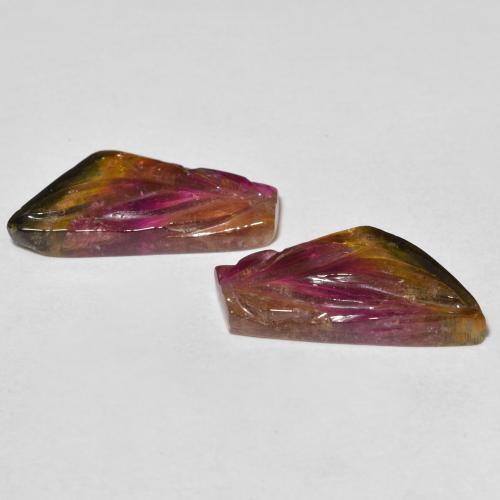 Tourmaline Gemstones in 20.1 x 9.5 mm Size for Sale, Tourmaline Stones in Multicolor Color