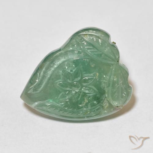 24.92ct Natural Light Mint Tourmaline, Flower Cut, Transparent