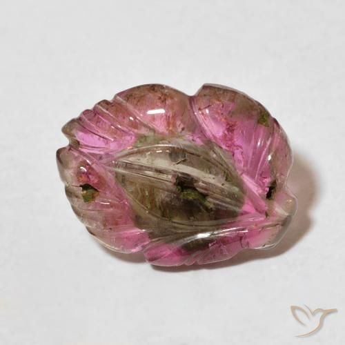 3.78ct Natural Multicolor Tourmaline, Flower Cut, Transparent