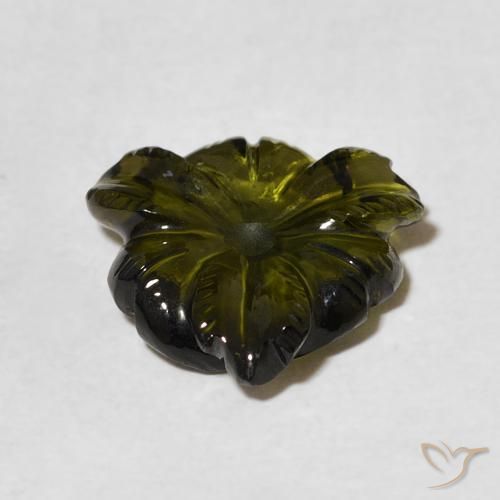 Tourmaline Gemstone in 12.8 x 12.3 mm Size for Sale, Tourmaline Stone in Dark Green Color