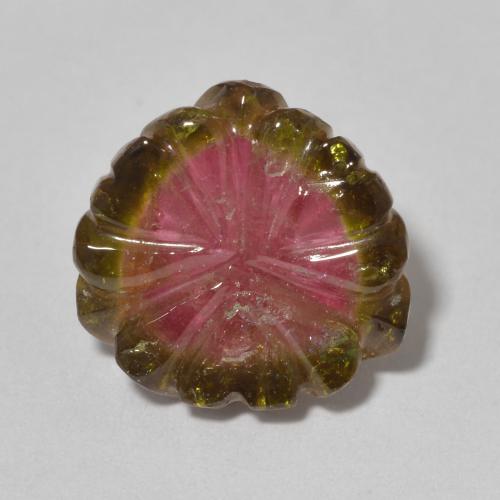 8.80ct Natural Watermelon Tourmaline, Flower Cut, Transparent