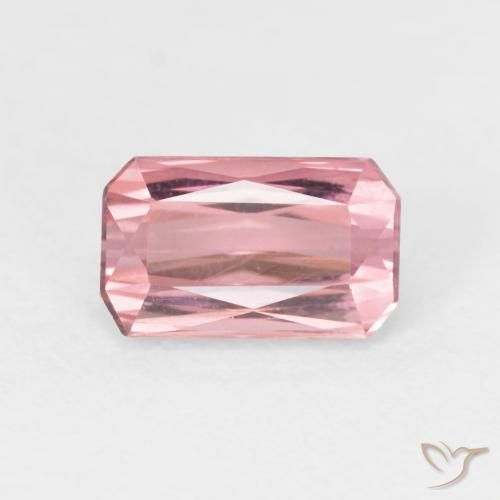 1.67ct Natural Bubblegum Pink Tourmaline, Emerald Cut, VVS-VS