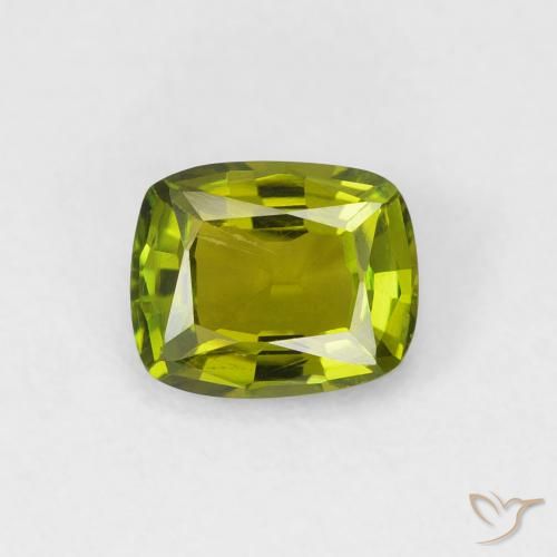 0.77ct Natural Earthy Green Tourmaline, Cushion, VVS-VS