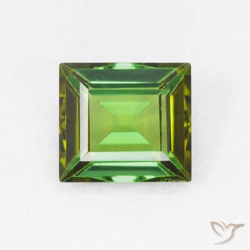 0.58ct Natural Earthy Green Tourmaline, Baguette, VVS-VS