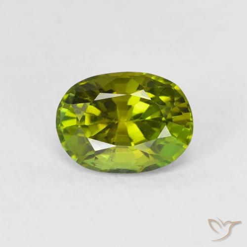 0.83 ct Loose Green Tourmaline, 6.7 x 4.9 mm Oval Cut From Mozambique, Photo A