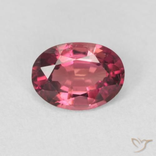 0.77 ct Red Tourmaline, 7.1 x 5.2 mm Oval Cut From Mozambique, Photo A