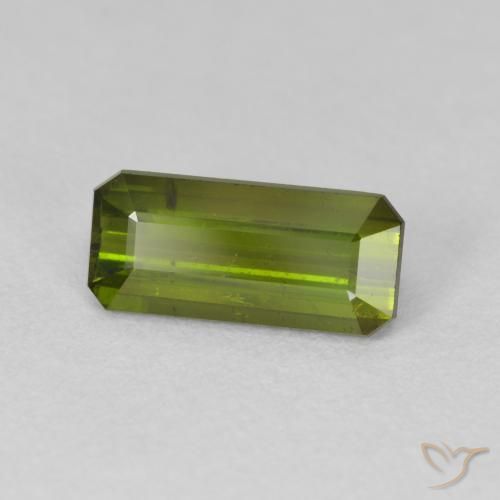 2.07 ct Green Tourmaline Stone, Natural Tourmaline in Octagon Step Cut Shape for Sale