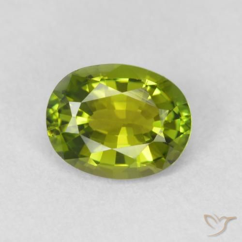 0.68ct Natural Lively Green Tourmaline, Oval, VVS