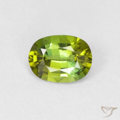 0.45ct Natural Medium Green Tourmaline, Oval, VVS