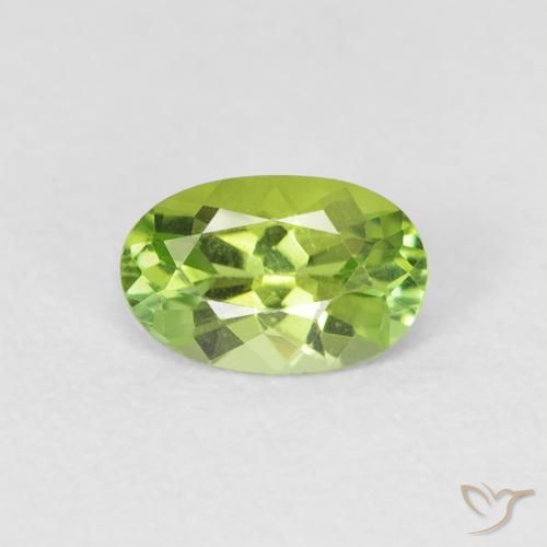 0.46 ct Loose Green Tourmaline, 6.3 x 4.1 mm Oval Cut From Mozambique, Photo A