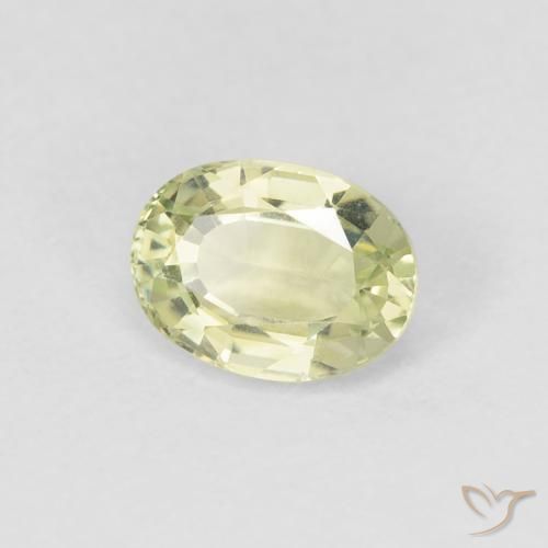 0.81 ct Green Tourmaline Stone, Natural Tourmaline in Oval Facet Shape for Sale