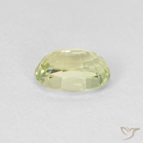 Tourmaline Gemstone in 6.7 x 5 mm Size for Sale, Tourmaline Stone in Light Pear Green Color
