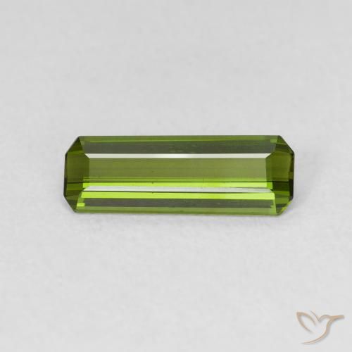 0.85ct Natural Seaweed Green Tourmaline, Emerald Cut, VS