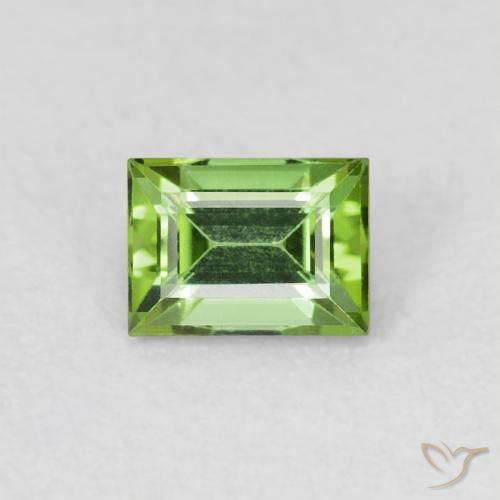 0.50ct Natural Deep Green Tourmaline, Baguette, VVS-VS