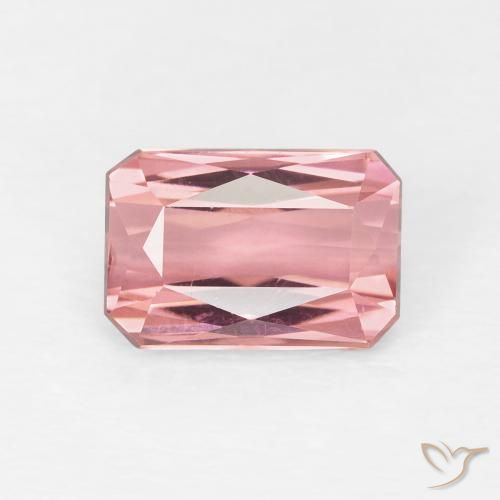 1.61ct Natural Light Hot Pink Tourmaline, Emerald Cut, VVS-VS