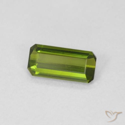0.59 ct Green Tourmaline Stone, Natural Tourmaline in Octagon Step Cut Shape for Sale