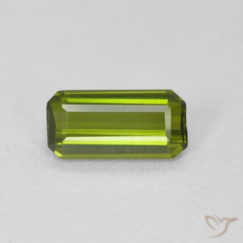 0.74ct Natural Forest Green Tourmaline, Emerald Cut, VVS