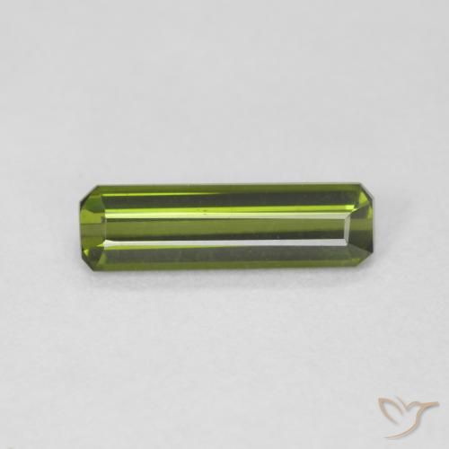 0.82ct Natural Earthy Green Tourmaline, Emerald Cut, VVS