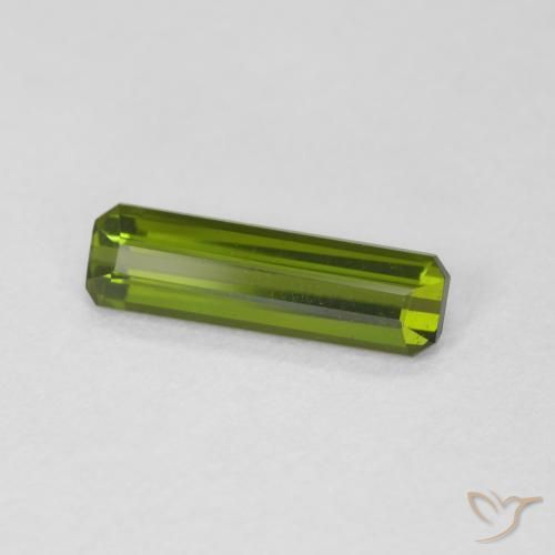 0.82 ct Green Tourmaline Stone, Natural Tourmaline in Octagon Step Cut Shape for Sale
